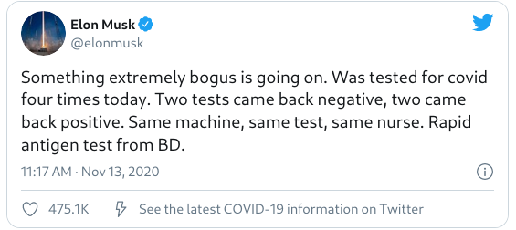 Elon Musk Tweet about coronavirus